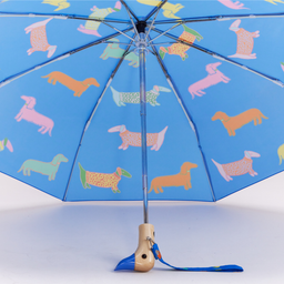 Dogs in Blue Compact Duck Umbrella