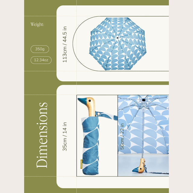 Denim Moon Eco-Friendly Compact Duck Umbrella - Original Duckhead