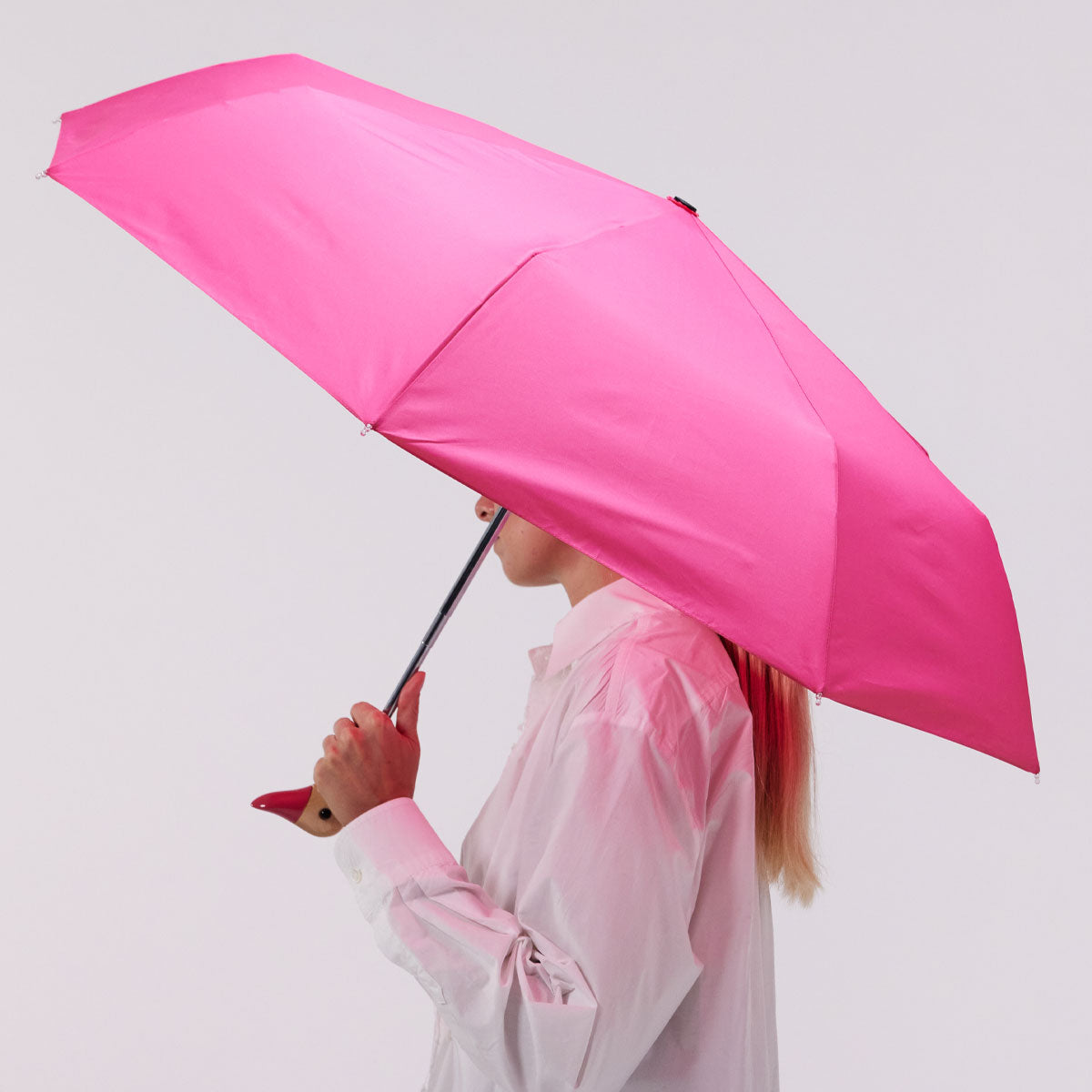 Bonbon Pink Umbrella | Sustainable Windproof Compact Umbrella