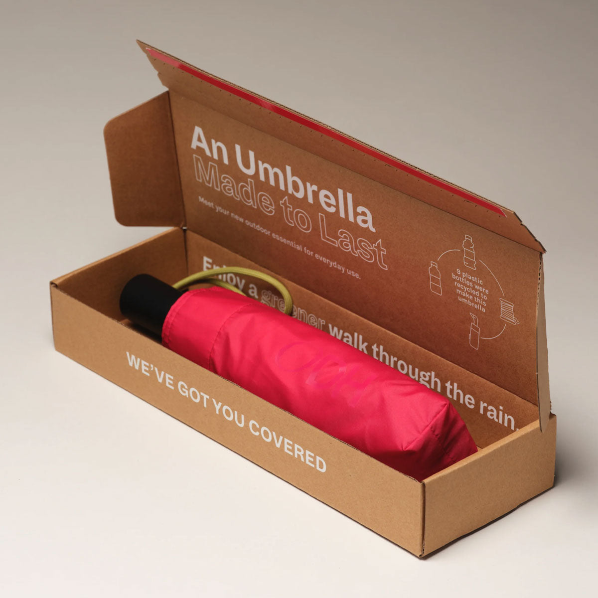Magenta Daily Compact Umbrella with Automatic Open-Close Function - Original Duckhead