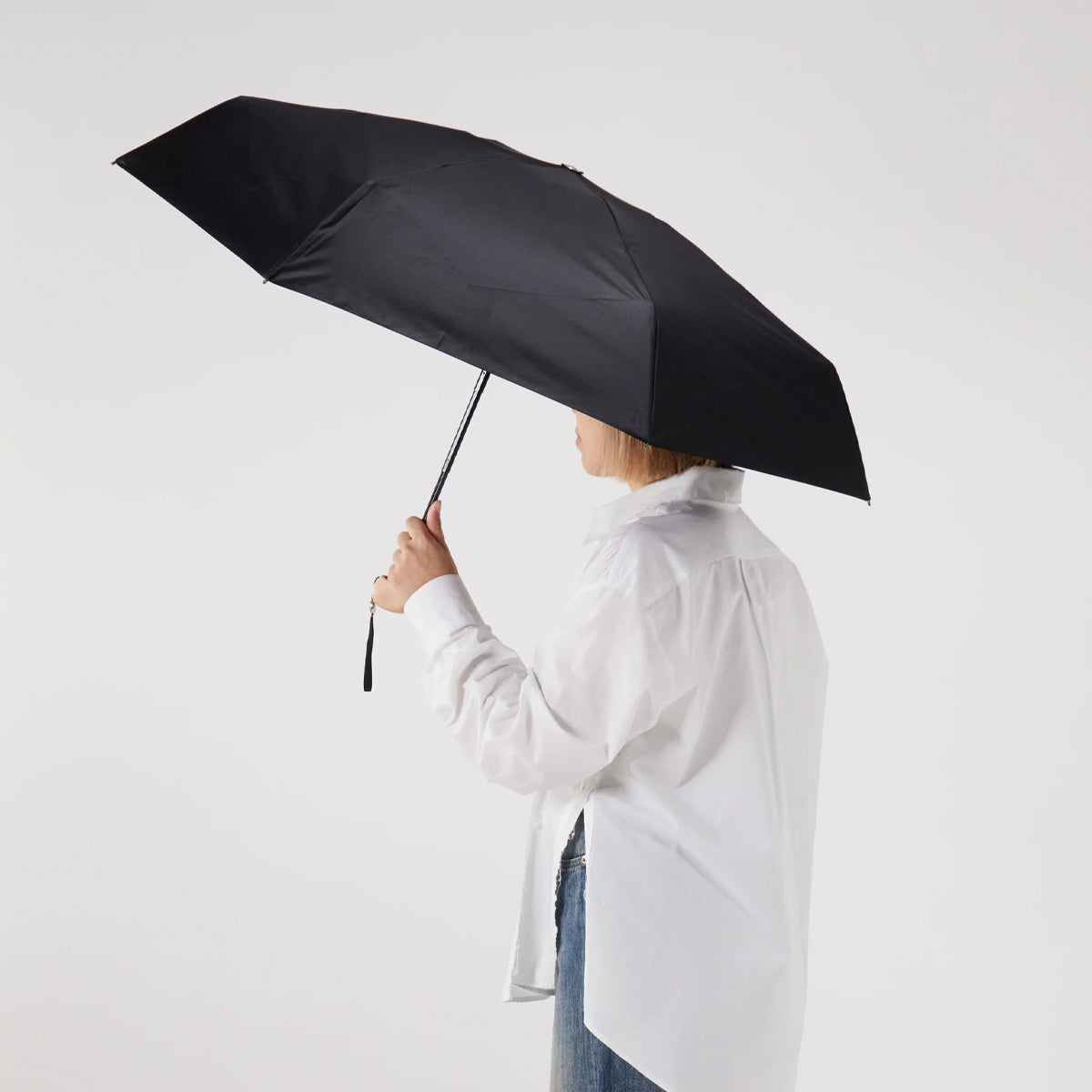 Black Mini Compact Umbrella | Durable & Pocket-Sized Design