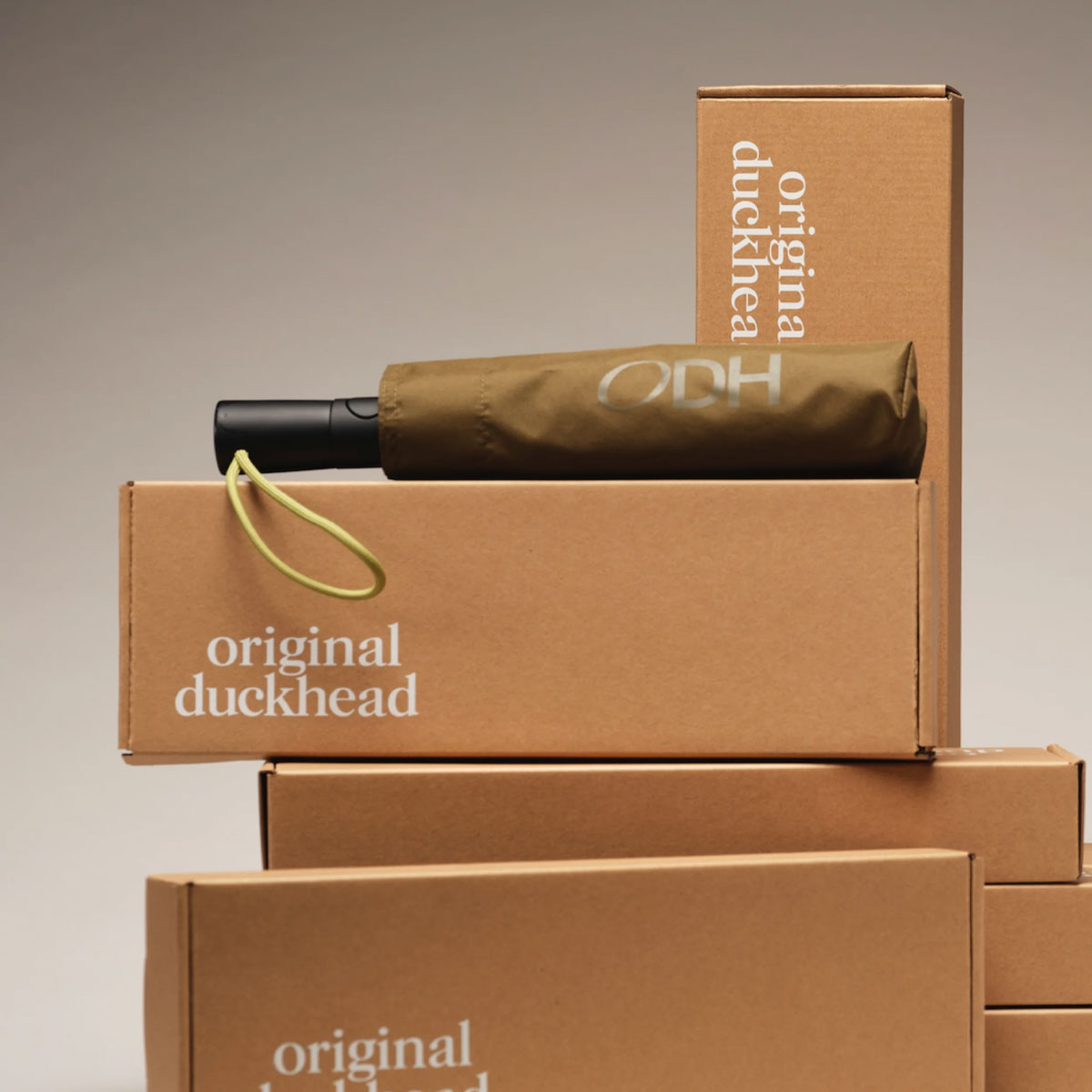 Dark Olive Daily Compact Umbrella with Automatic Open-Close Function - Original Duckhead