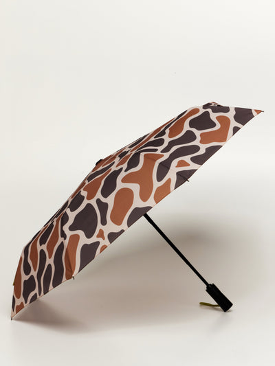 Taupe Ripples Daily Compact Straight Umbrella - Original Duckhead