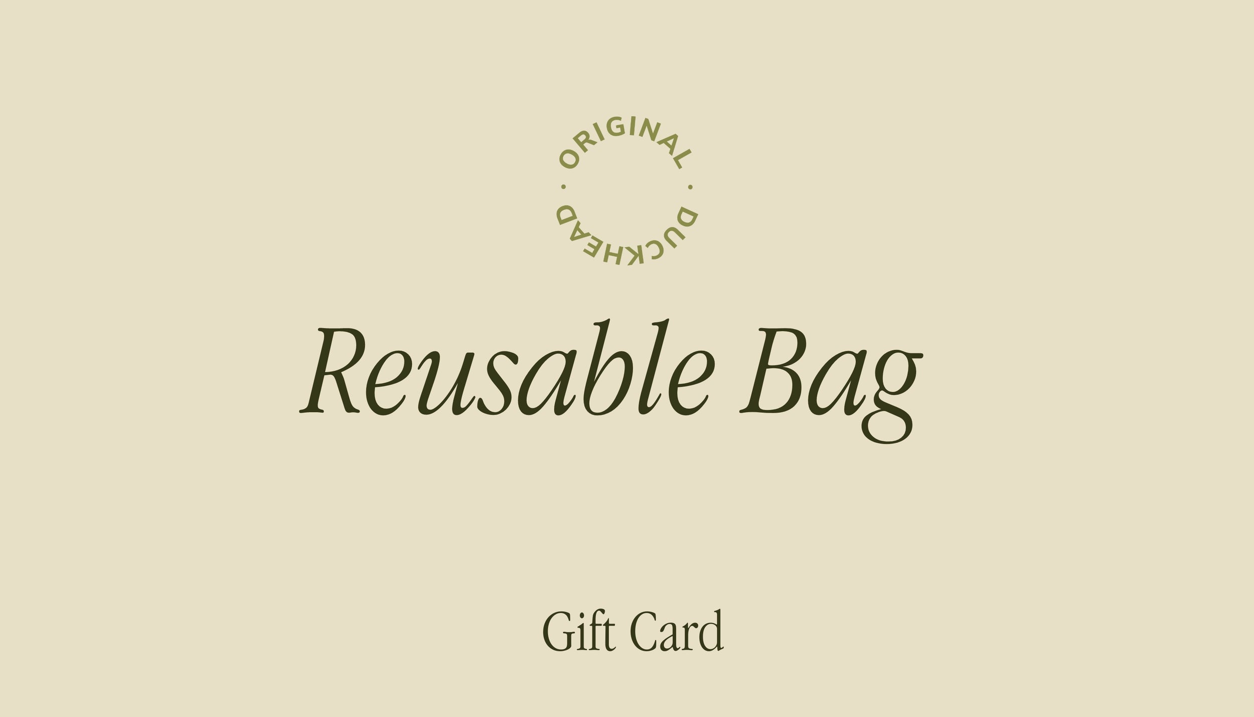 Reusable Bags Gift Card Original Duckhead