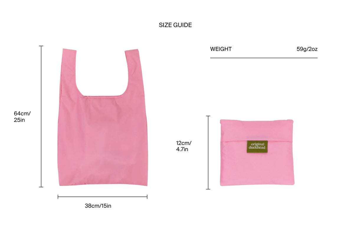 Size chart for Fraise Reusable Bag