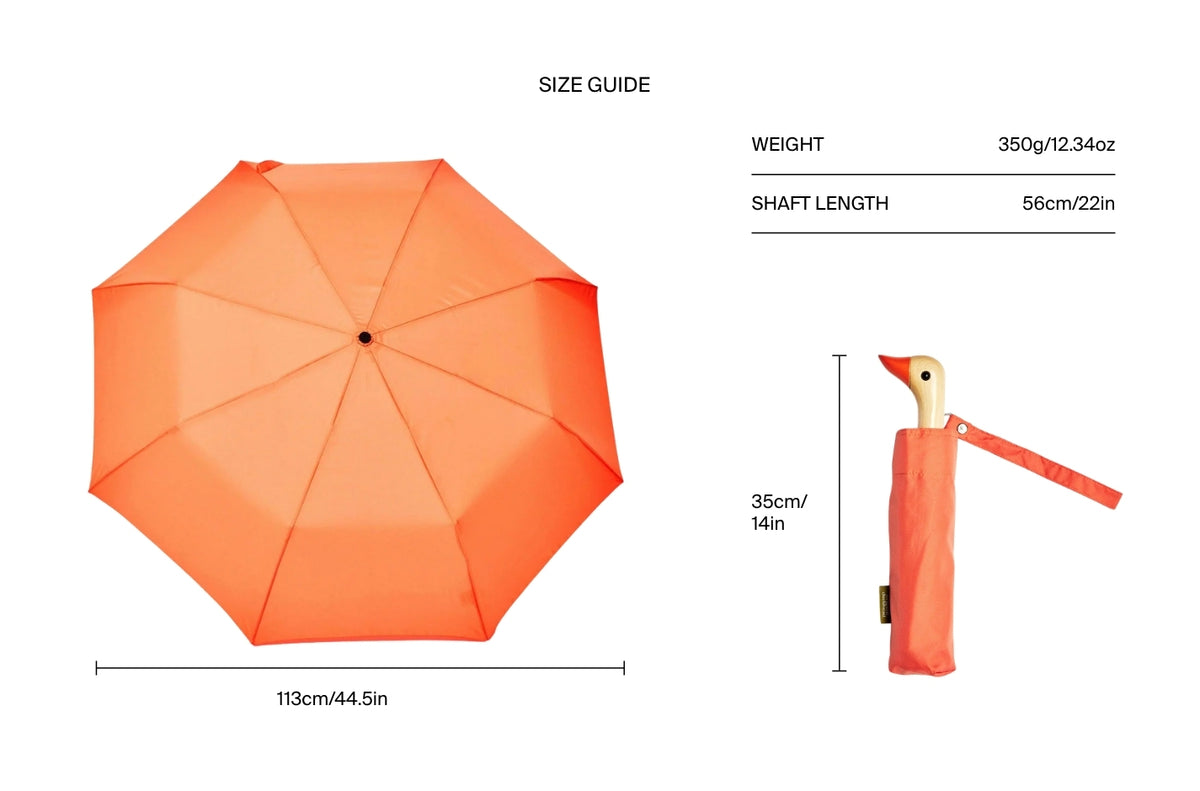 Size chart for Peach Duck Umbrella