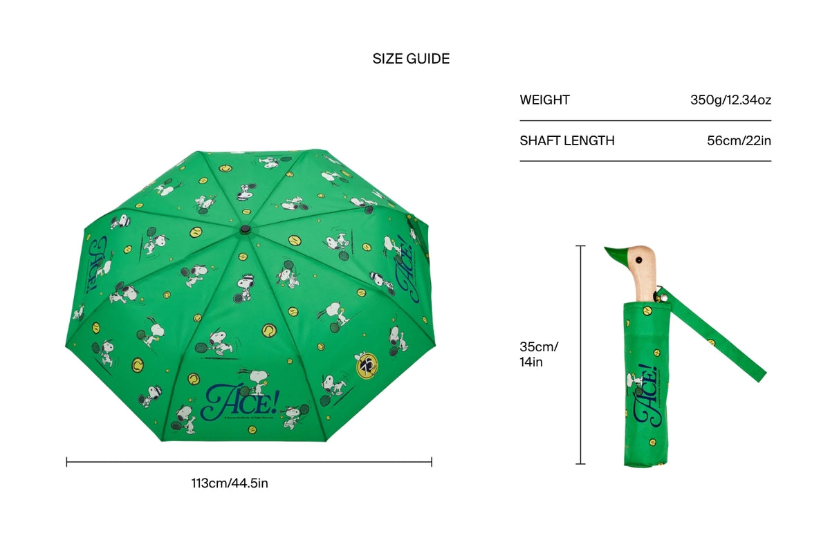 Size chart for Peanuts - Ace Compact Duck Umbrella