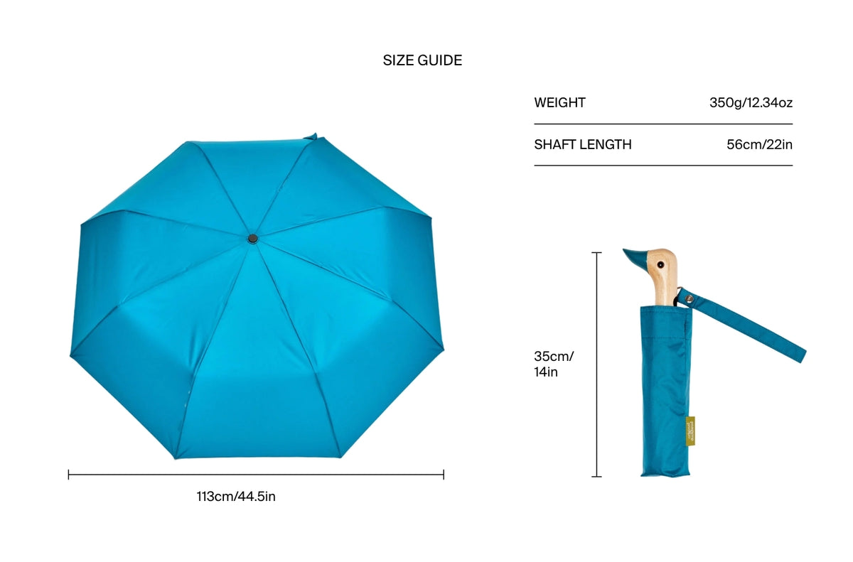 Size chart for Teal Duck Umbrella