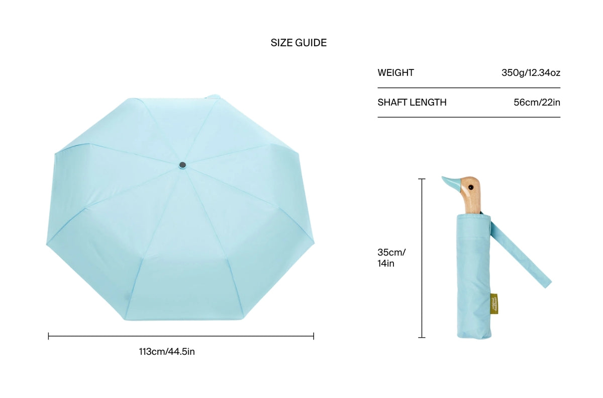 Size chart for Popsicle Blue Compact Duck Umbrella