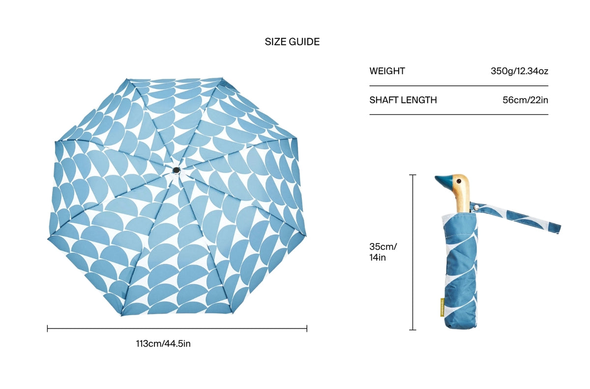 Size chart for Denim Moon Duck Umbrella
