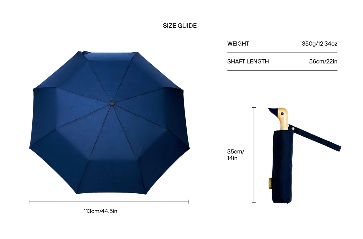 Size chart for Navy Duck Umbrella
