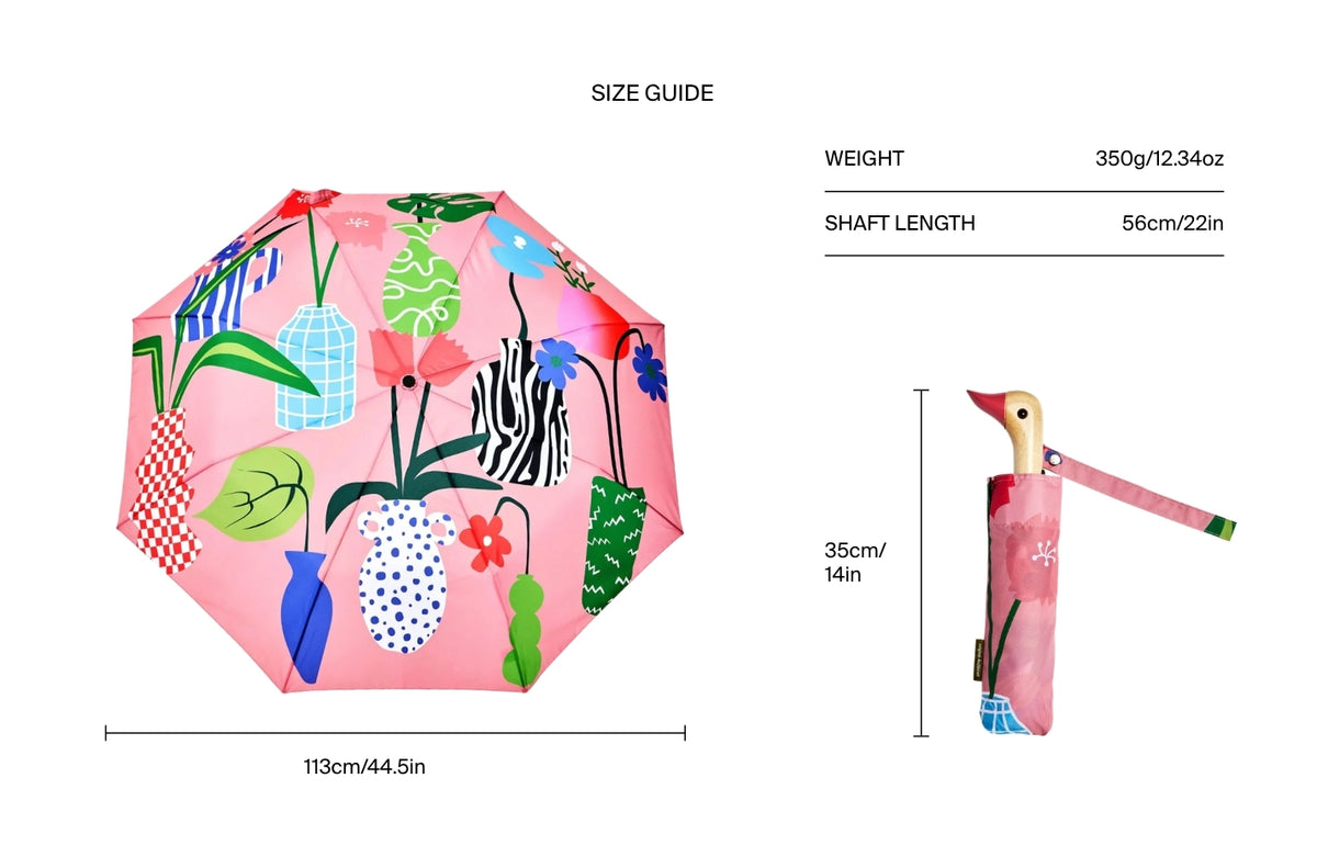 Size chart for Vases Duck Umbrella