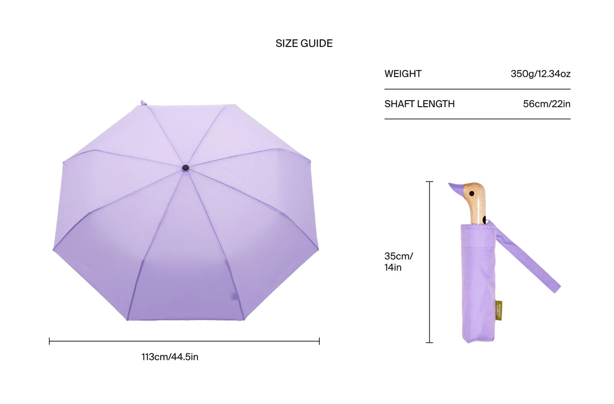 Size chart for Macaron Compact Duck Umbrella