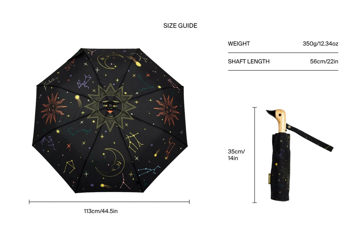 Size chart for Halloween Zodiac Duck Umbrella
