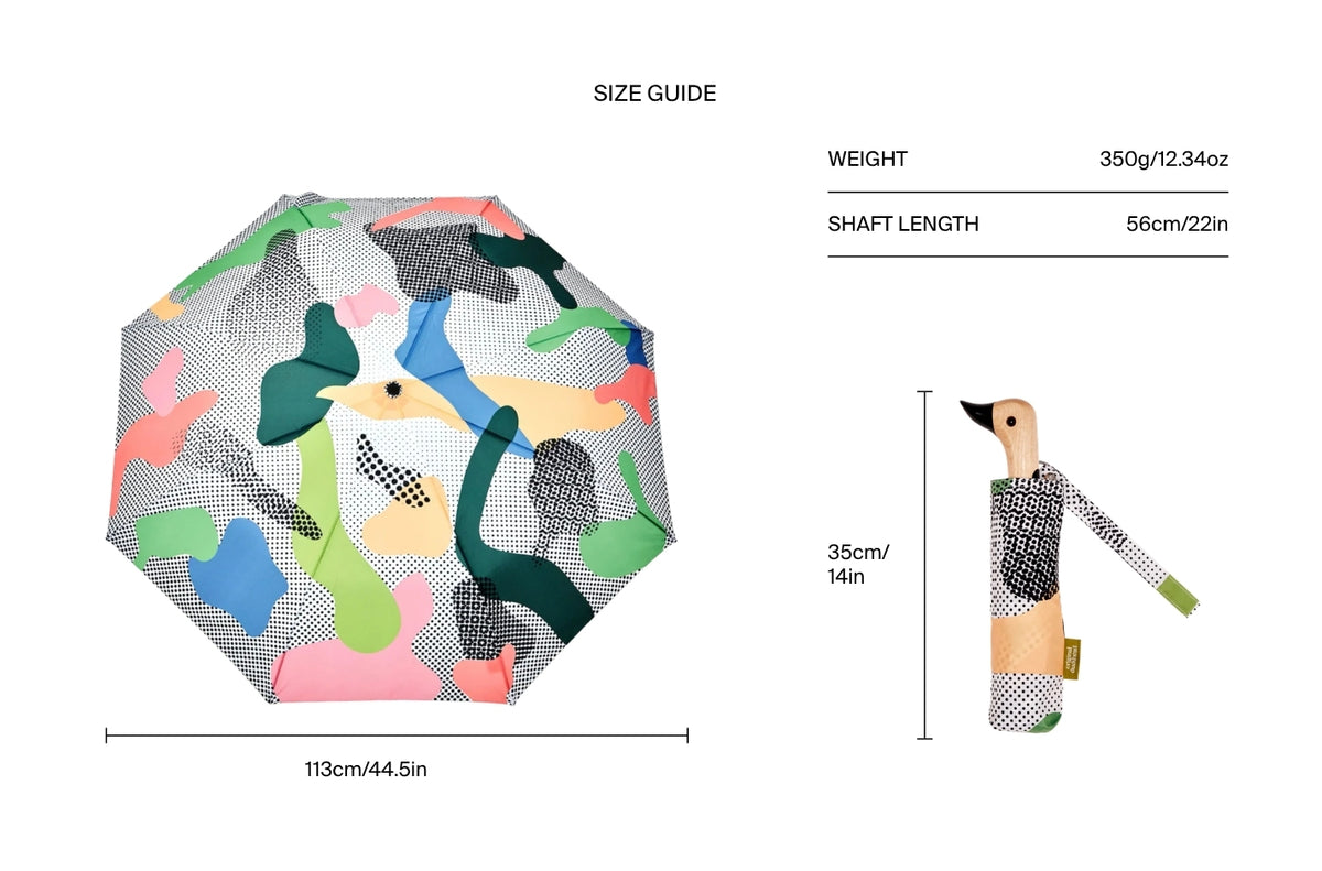 Size chart for Dots Duck Umbrella