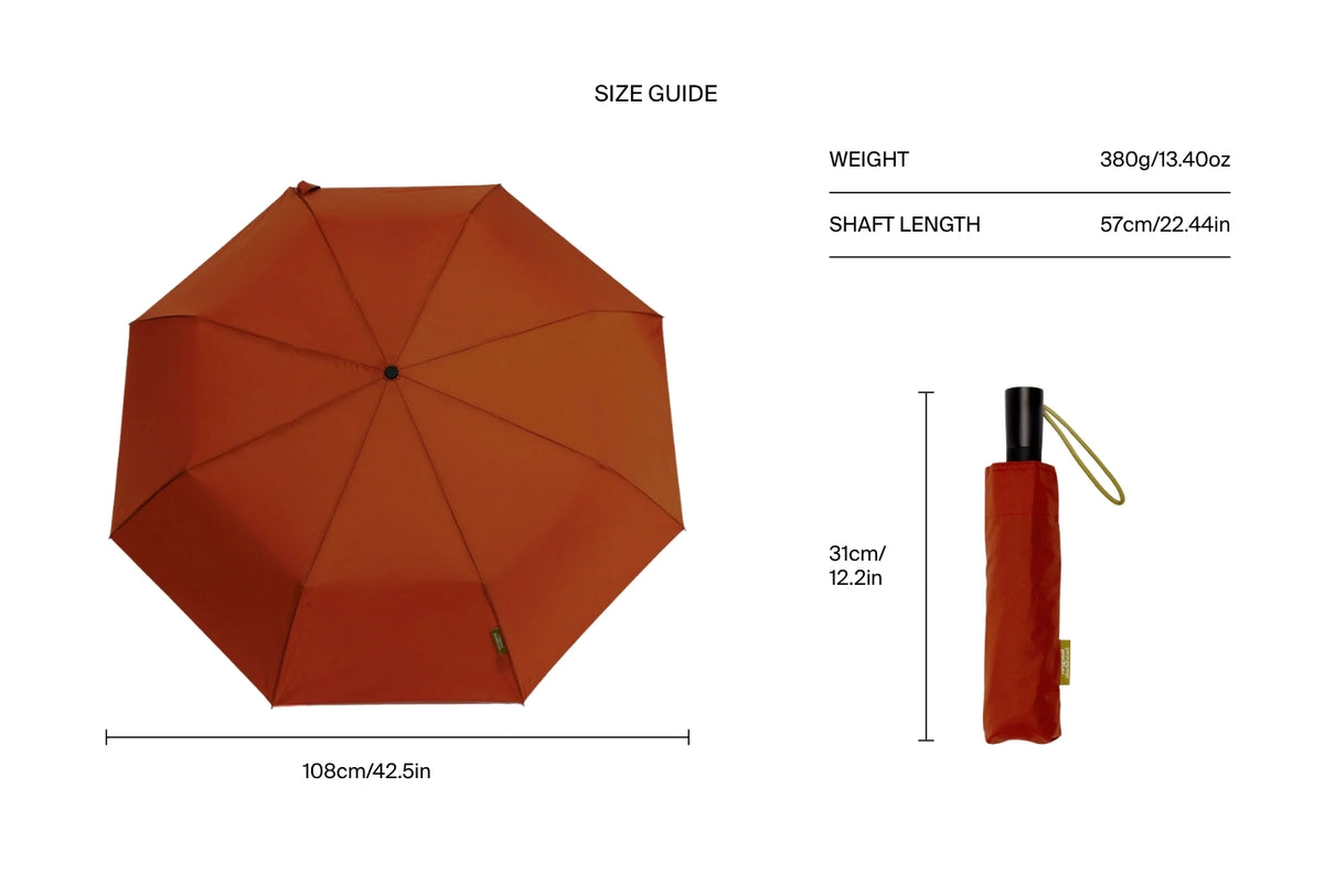 Size chart for Brick Umbrella with Auto Open-Close