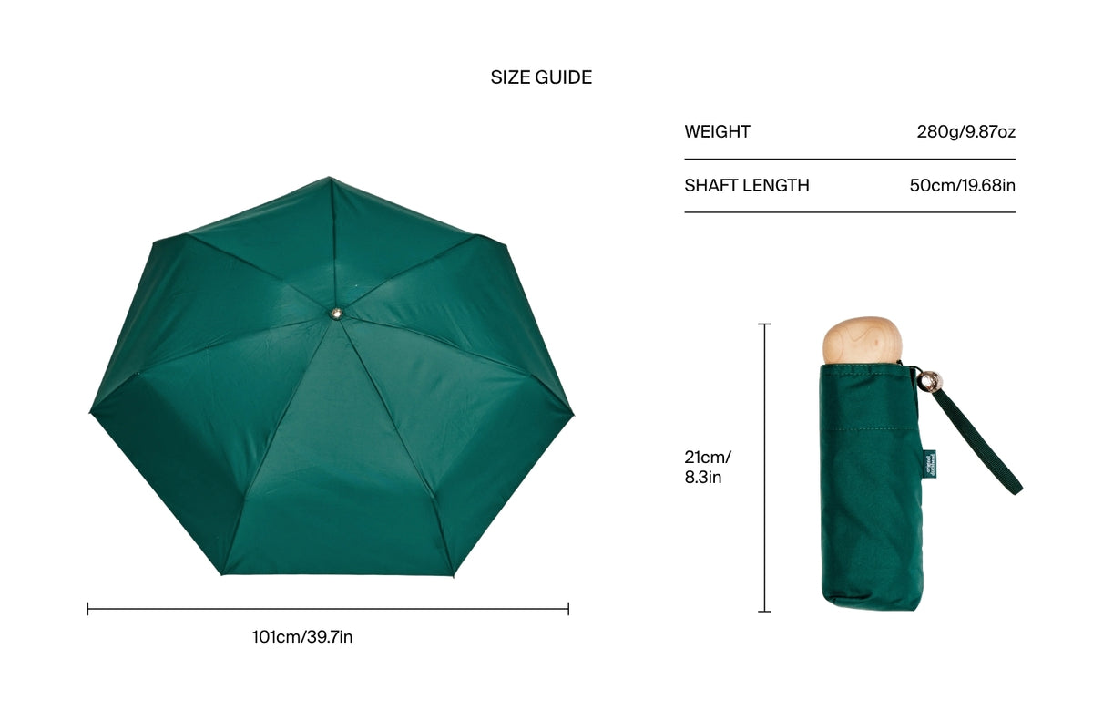 Size chart for Forest Ultra Compact Mini Umbrella