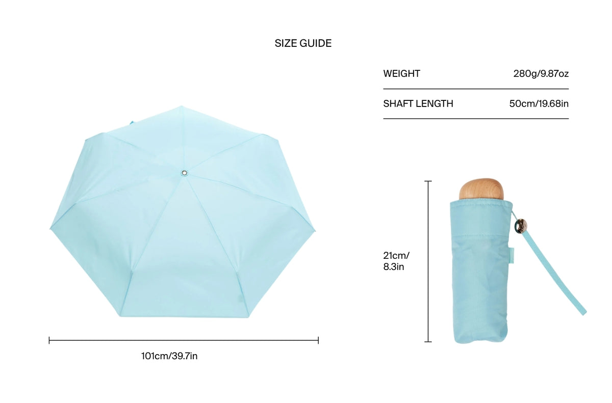 Size chart for Popsicle Blue Ultra Compact Mini Umbrella