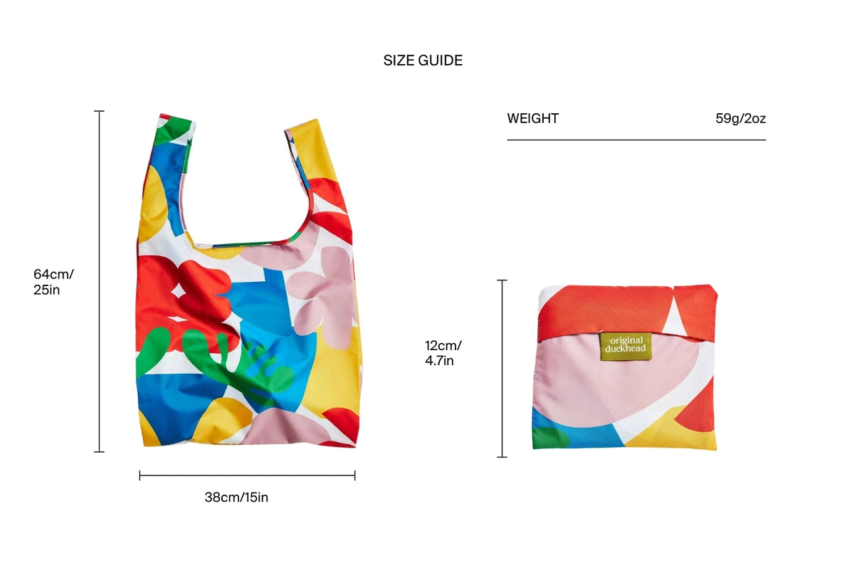 Size chart for Matisse Reusable Bag