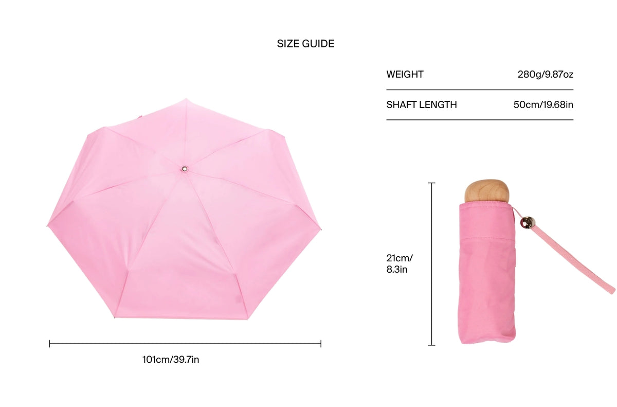 Size chart for Fraise Ultra Compact Mini Umbrella