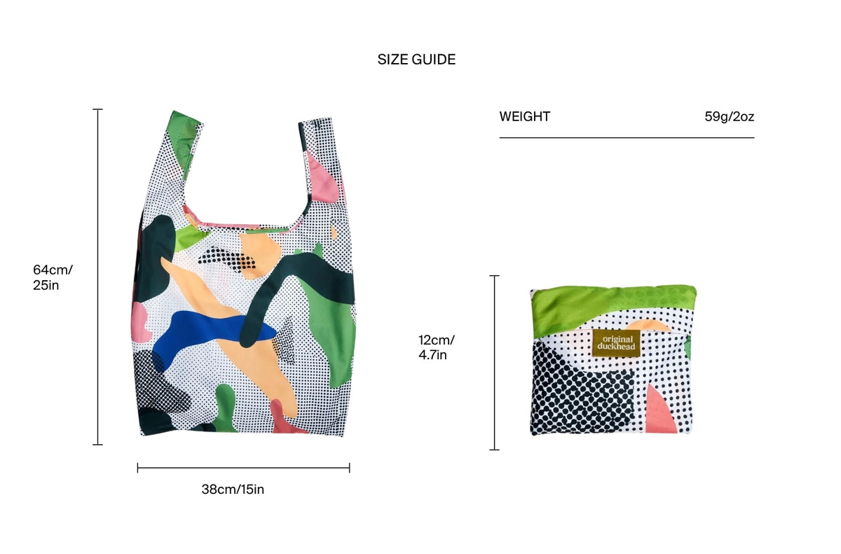 Size chart for Dots Reusable Bag