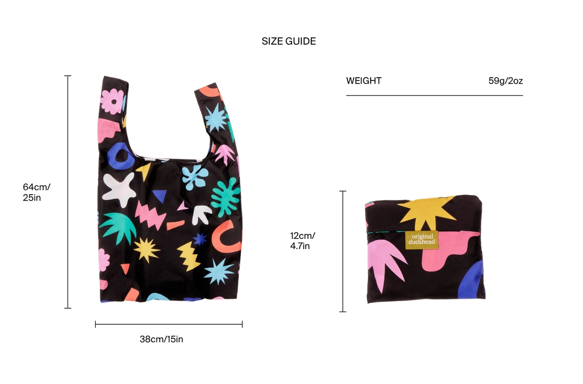 Size chart for Palma Reusable Bag