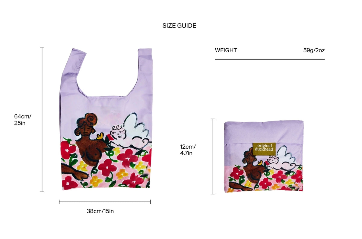Size chart for Heaven's Garden Reusable Bag