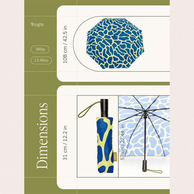 Blue Ripples Daily  Compact Umbrella with Automatic Open-Close Function - Original Duckhead