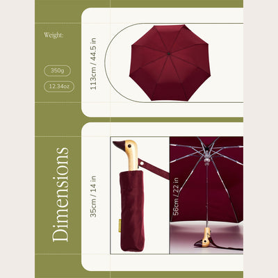 Cherry Eco-Friendly Compact Duck Umbrella