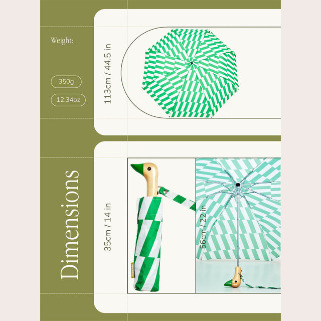 Kelly Bars Eco-Friendly Compact Duck Umbrella - Original Duckhead