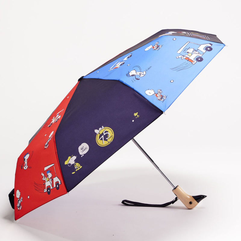 Original Duckhead Black Grid Compact Duck Handle Umbrella, Black White, 35x7x4cm Original Duckhead Black Grid Compact Duck Handle Umbrella, Black White, 35x7x4cm