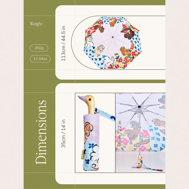 Heaven's Garden Eco-Friendly Compact Duck Umbrella - Original Duckhead