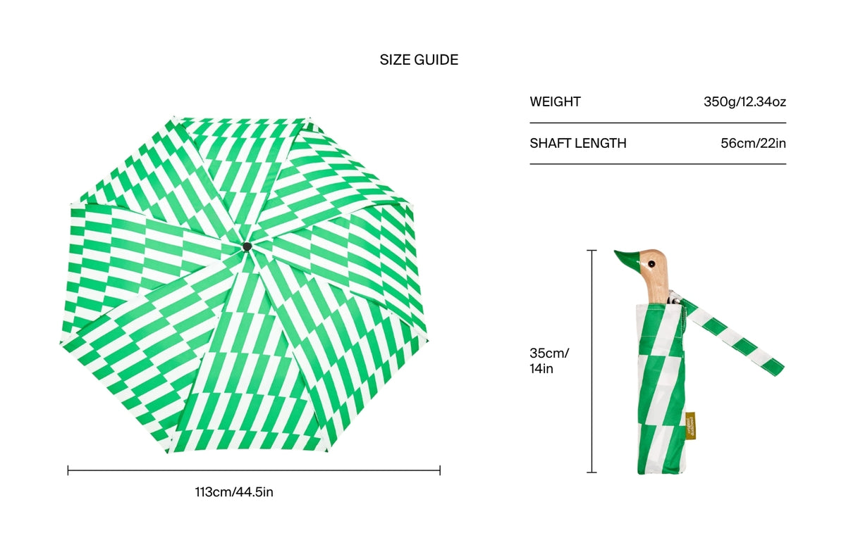 Size chart for Kelly Bars Duck Umbrella