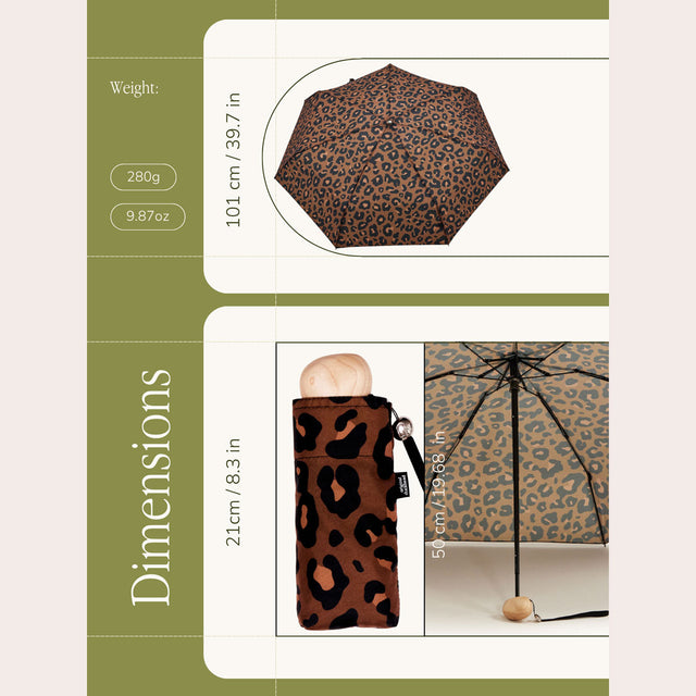 Leopard Ultra Compact Mini Umbrella