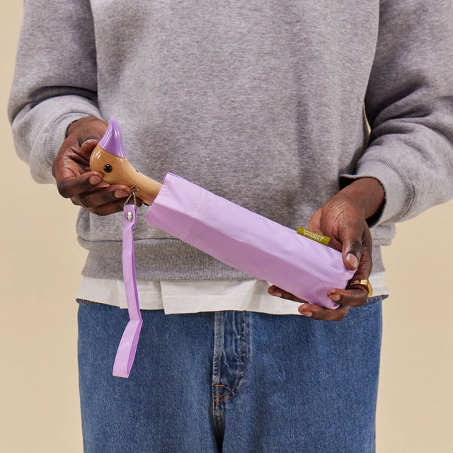 Lilac Eco-Friendly Compact Duck Umbrella