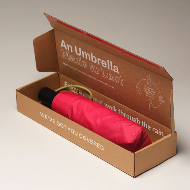 Magenta Daily Compact Umbrella with Automatic Open-Close Function