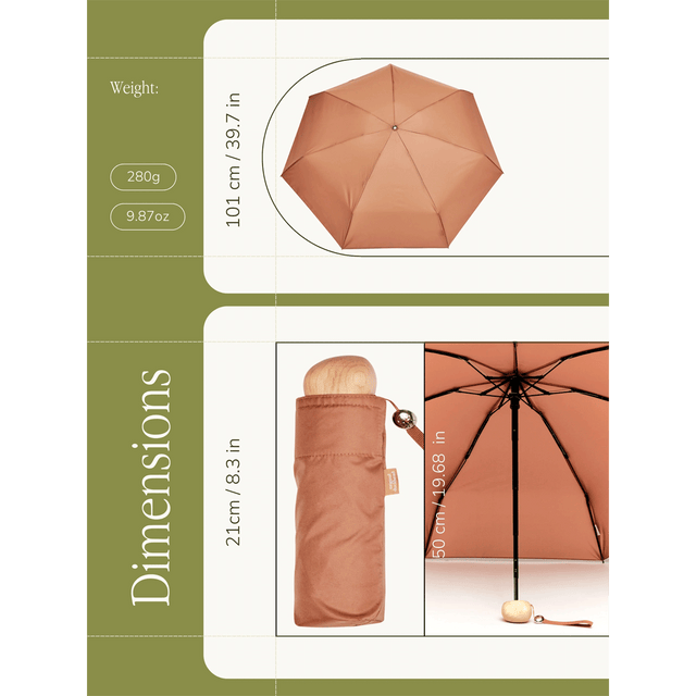 Mocha Mousse Mini Umbrella