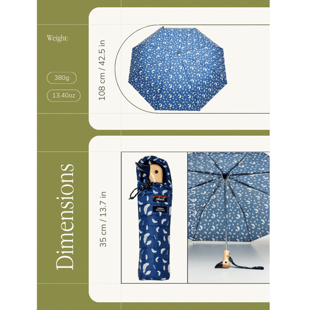 Sleep-Friendly Navy Nanga Compact Duck Umbrella