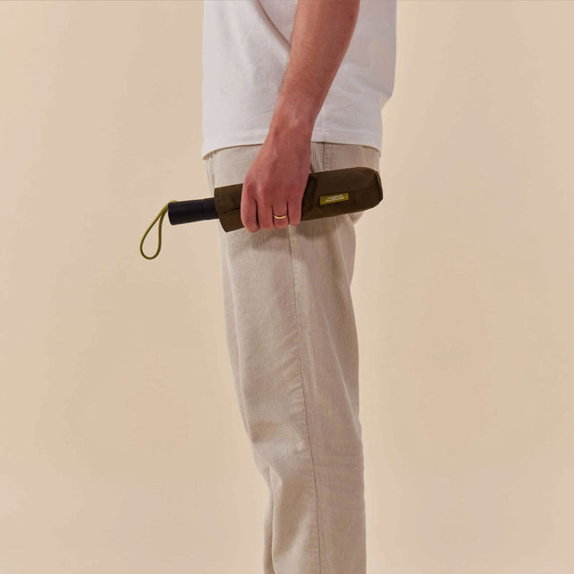 Dark Olive Daily Compact Umbrella with Automatic Open-Close Function