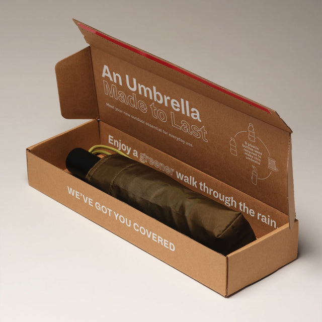 Dark Olive Daily Compact Umbrella with Automatic Open-Close Function