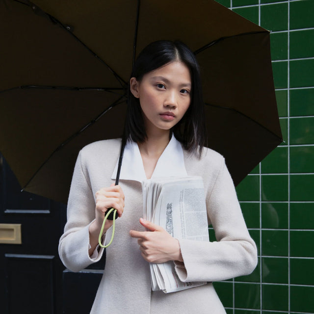 Dark Olive Daily Compact Umbrella with Automatic Open-Close Function