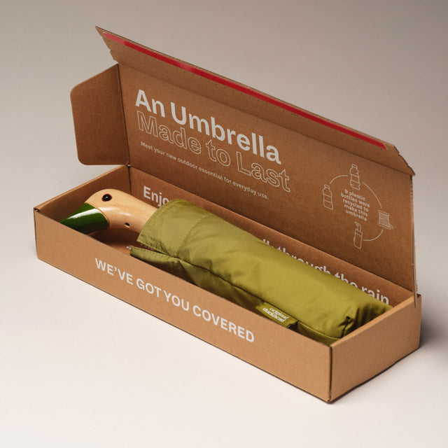 Olive Eco-Friendly Compact Duck Umbrella