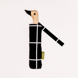 .Black Grid Compact Duck Umbrella - Original Duckhead