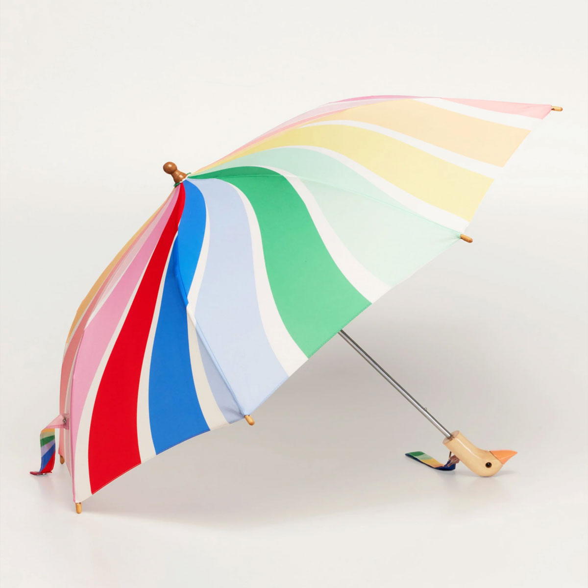 Rainbow Stripes Kids Umbrella | Original Duckhead x Meri Meri display picture 1