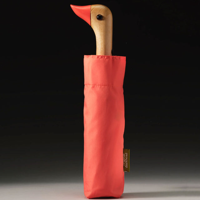 Peach Eco-Friendly Compact Duck Umbrella