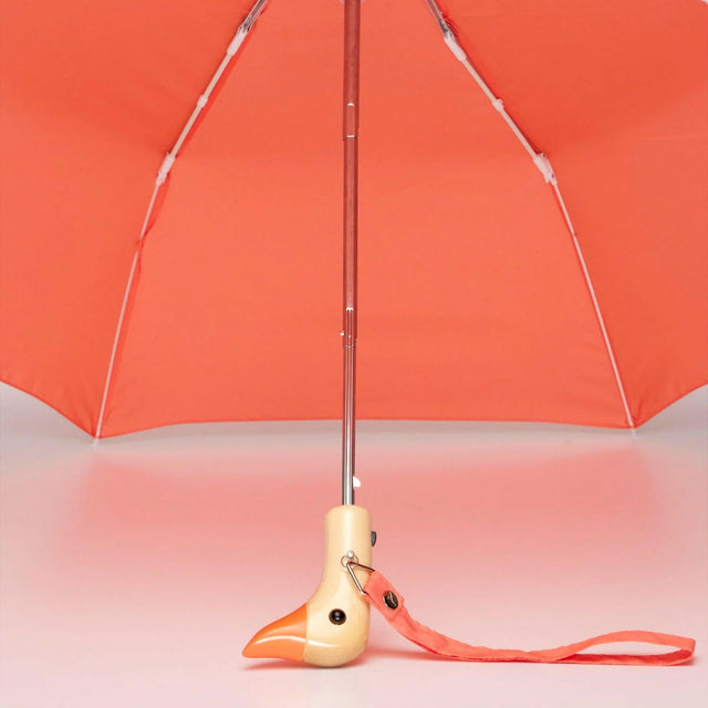 Peach Eco-Friendly Compact Duck Umbrella