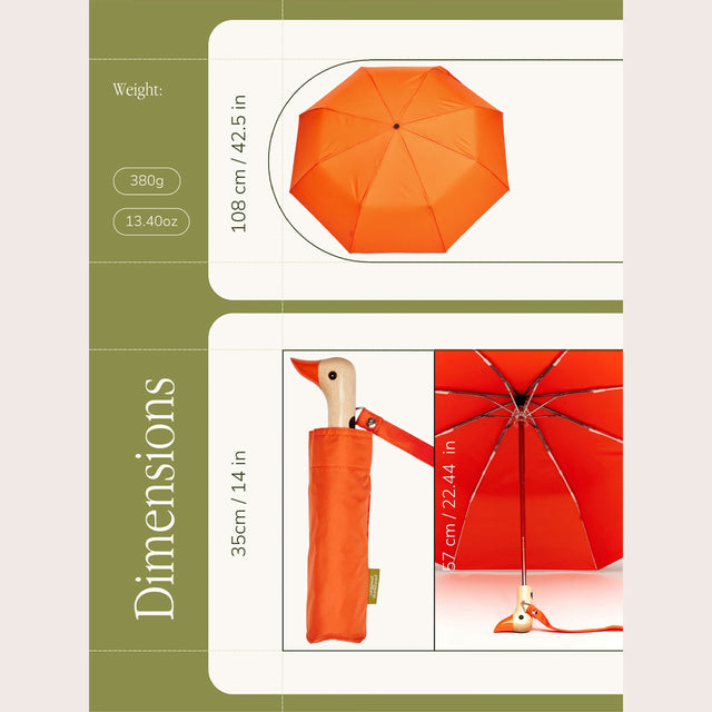 Papaya Compact Duck Umbrella - Original Duckhead