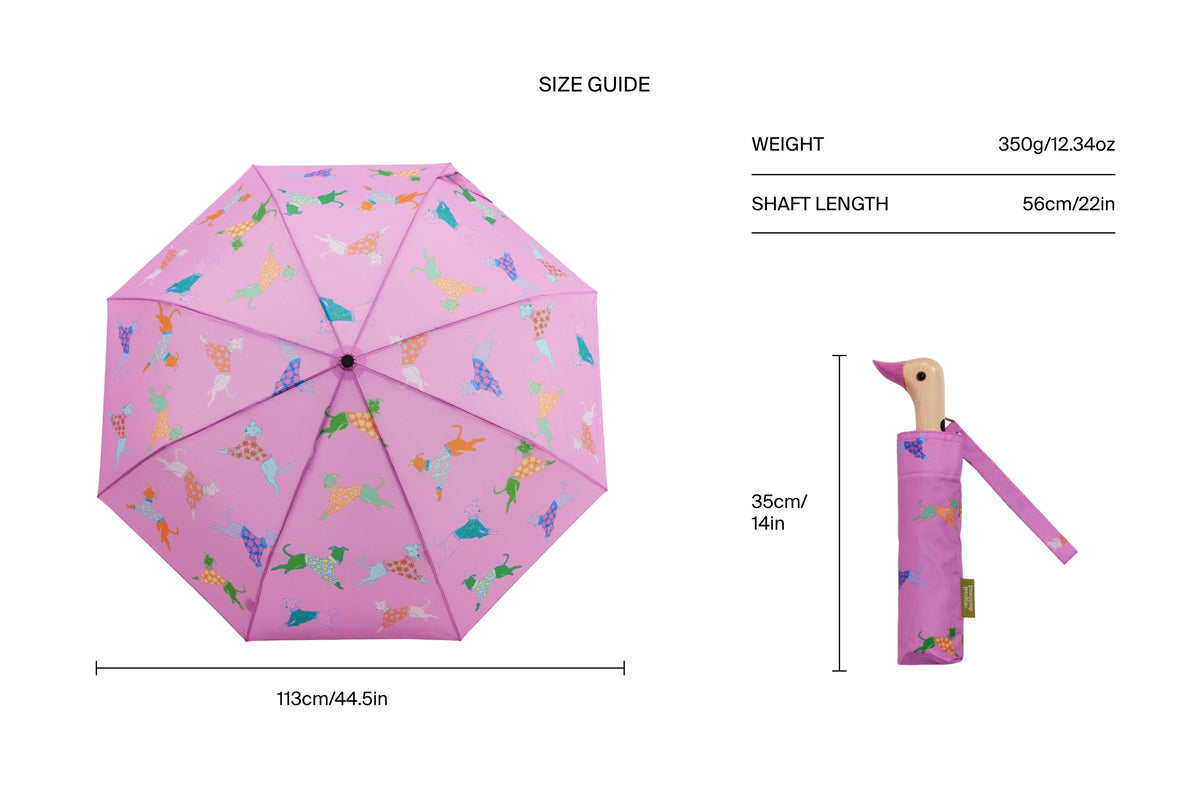 Size chart for Dogs in Pink Compact Duck Umbrella