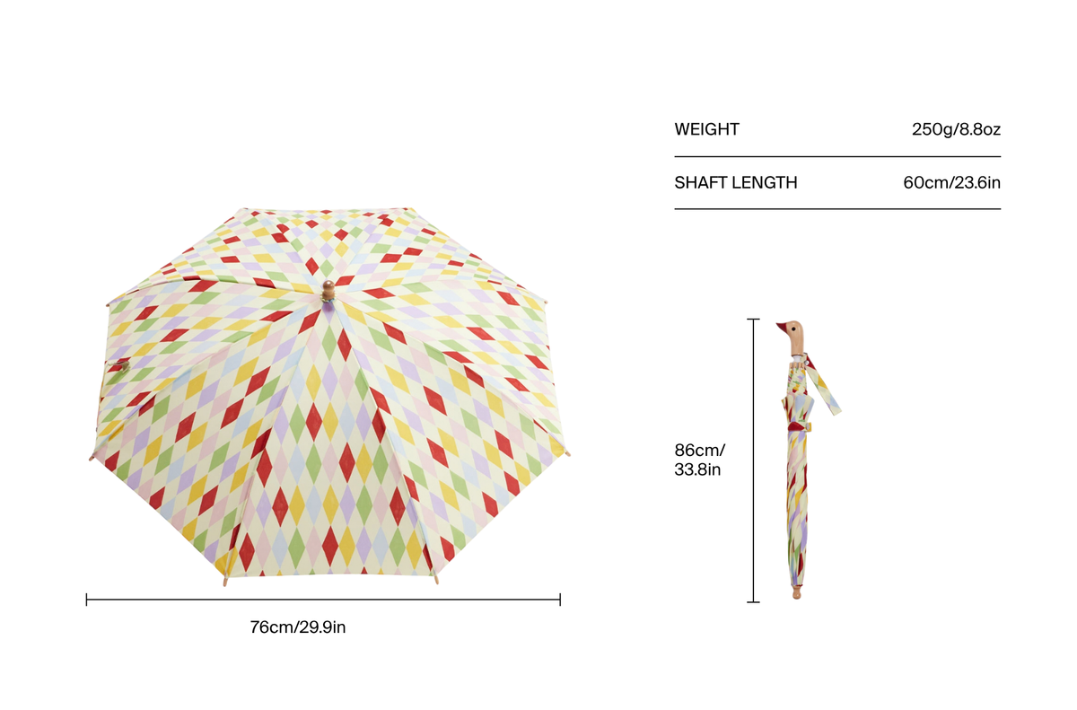 Size chart for Harlequin Duckling Kids Umbrella