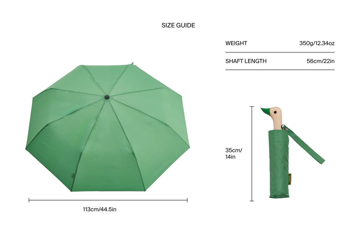 Size chart for Matcha Compact Duck Umbrella